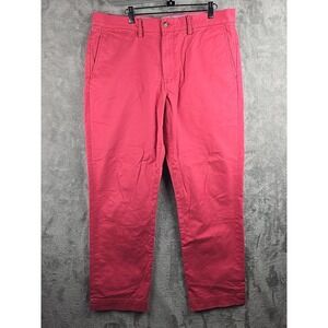 Polo Ralph Lauren Pants Men 35x30 Pink Chino Straight‎ Fit Stretch Preppy Casual